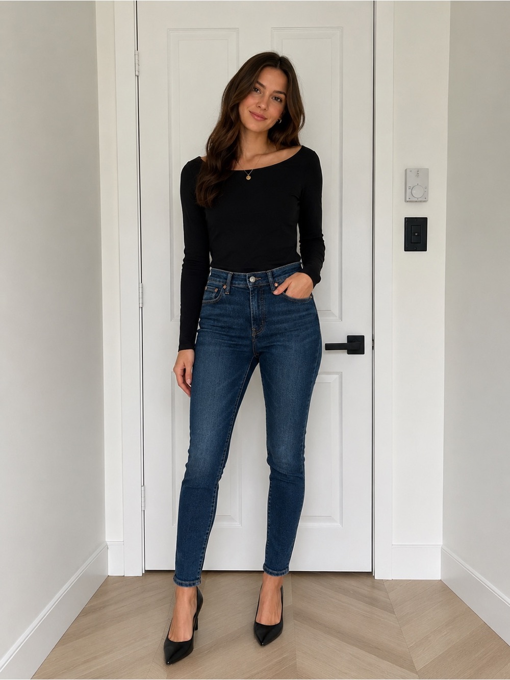 American Eagle High-Rise Jegging Dark Blue Skinny Jeans Like New